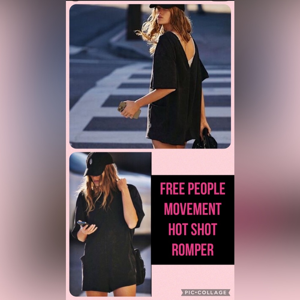 Free People Black Romper